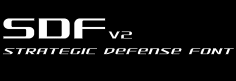 SDF - Strategic Defense Font